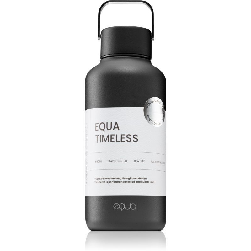 Equa Timeless juomapullo ruostumattomasta teräksestä Pieni väri Dark 600 ml