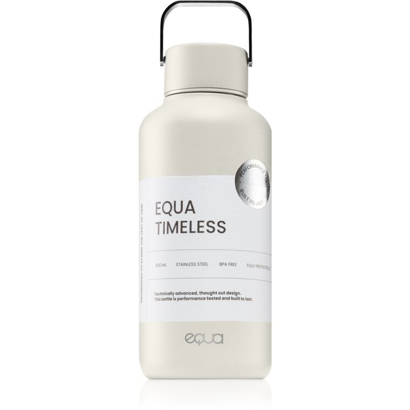 Equa Timeless juomapullo ruostumattomasta teräksestä Pieni väri Off White 600 ml