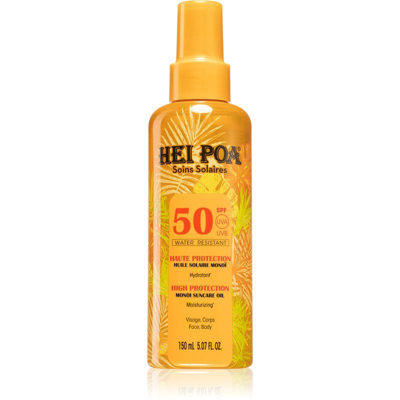 Hei Poa Monoi Suncare kuiva aurinkosuojaöljy SPF 50 150 ml