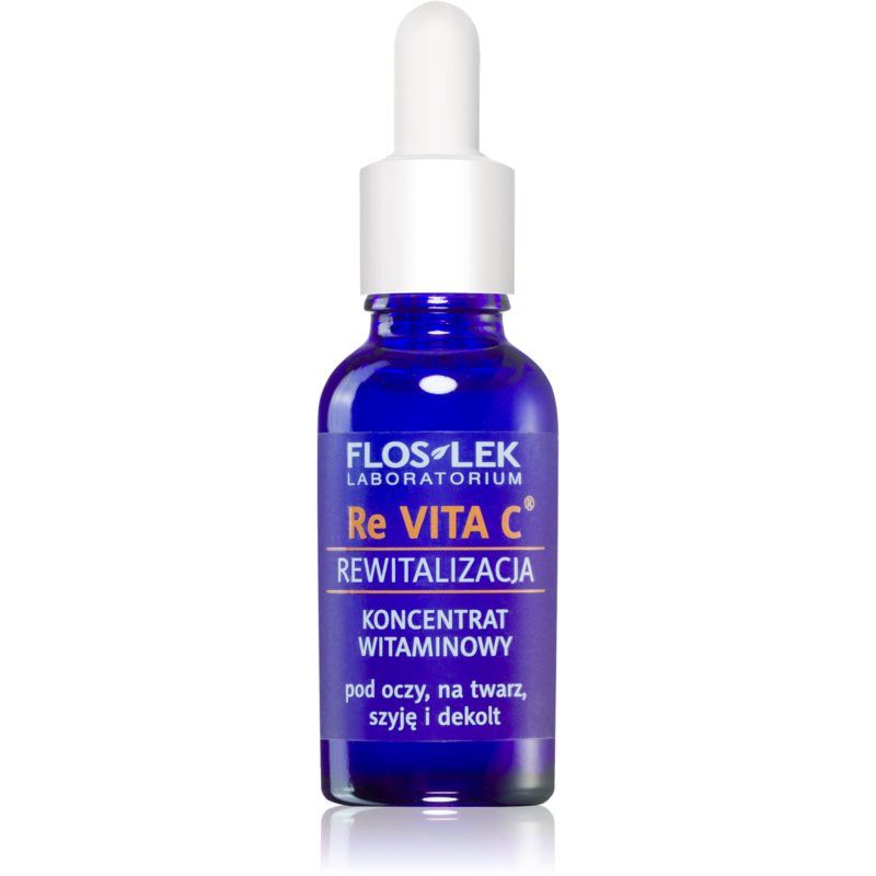 FlosLek Laboratorium Re Vita C 40+ vitamiinitiiviste silmänympärysiholle, kaulalle ja dekoltee-alueelle 30 ml