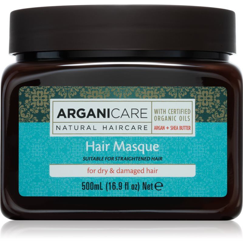 Arganicare Argan Oil & Shea Butter Hair Masque kosteuttava ja ravitseva naamio Kuiville Ja Vaurioituneille Hiuksille 500 ml