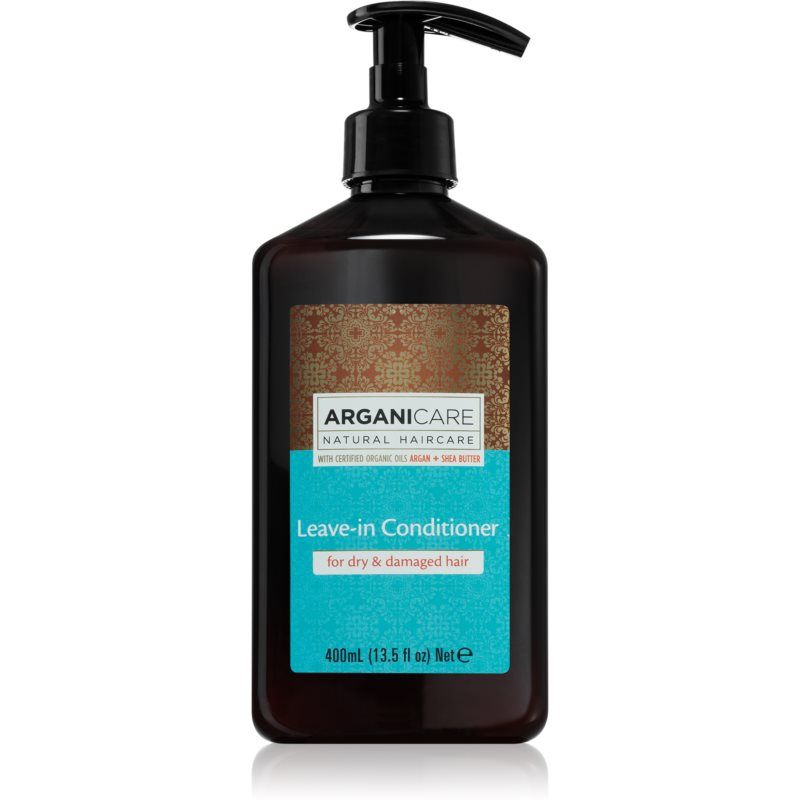 Arganicare Argan Oil & Shea Butter Leave-In Conditioner hiuksiin jätettävä hoitoaine Kuiville Ja Vaurioituneille Hiuksille 400 ml