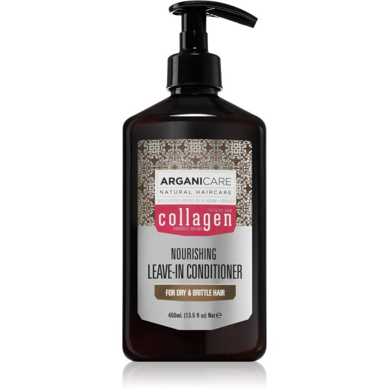 Arganicare Collagen Nourishing Leave-In Conditioner hiuksiin jätettävä hoitoaine Hauraille Hiuksille 400 ml