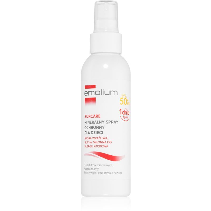 Emolium Sun Care suojaava mineraalineste kasvoille Lapsille SPF 50+ 100 ml