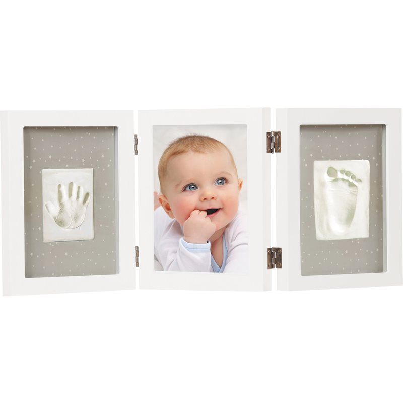 Dooky Luxury Memory Box Triple Frame Printset vauvan käden- ja jalanjälkisetti 1 kpl
