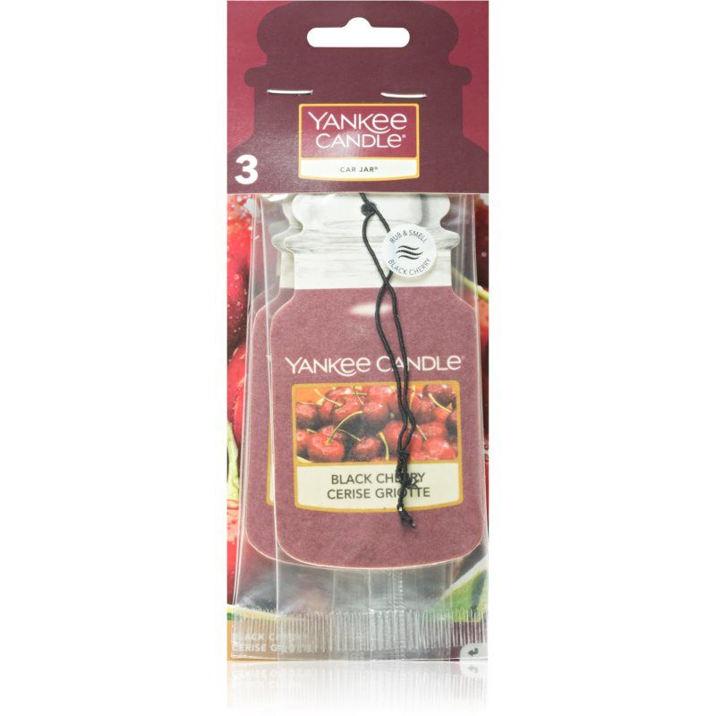 Yankee Candle Black Cherry ripustettava autonraikastin I. 3 kpl