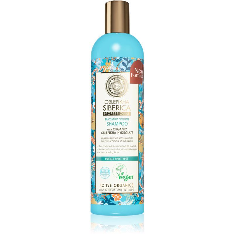 Natura Siberica Oblepikha (Sea-Buckthorn) maksimaalista volyymia antava shampoo 400 ml