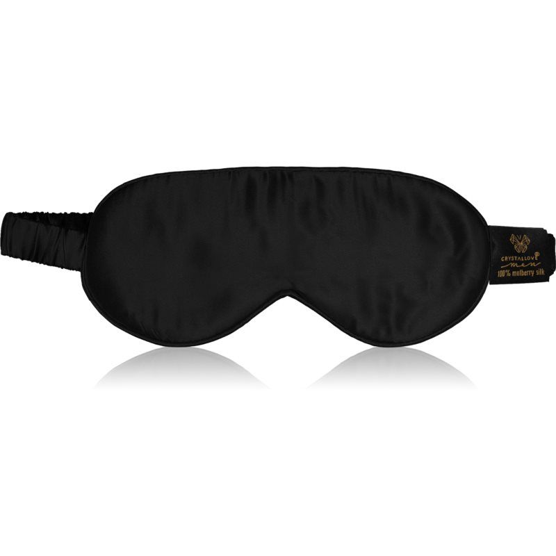 Crystallove Men Silk Eye Mask uninaamio Black 1 kpl