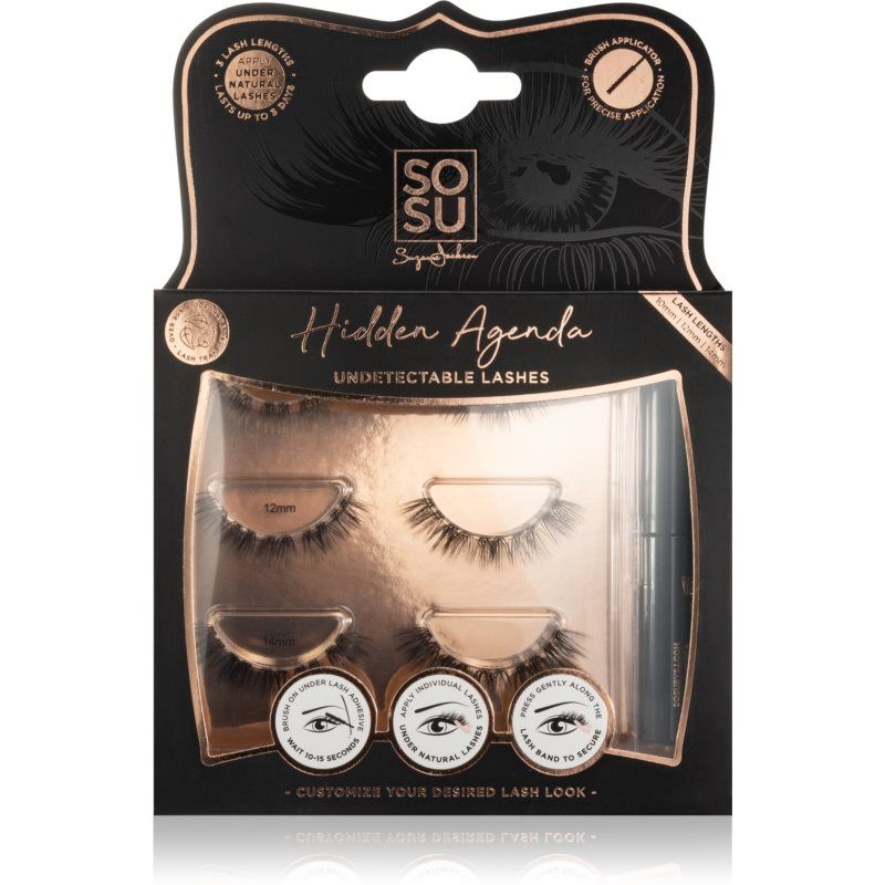 SOSU Cosmetics Hidden Agenda Undetectable Lashes setti (ripsiin)