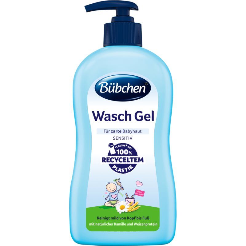 Bübchen Wash pesugeeli sisältää kamomillaa ja kaurauutteita 400 ml