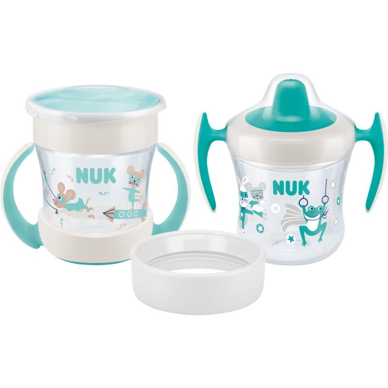 NUK Mini Cups Set Mint/Turquoise kuppi 3in1 6m+ Neutral 160 ml