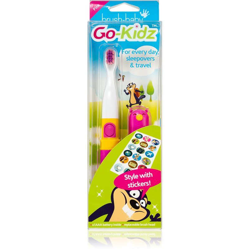 Brush Baby Go-Kidz akkukäyttöinen hammasharja 3-vuotiaasta alkaen Pink/Blue 1 kpl