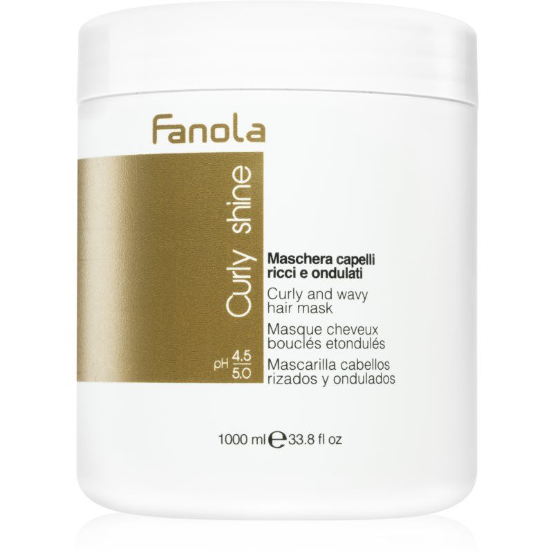 Fanola Curly Shine ravitseva naamio aaltoileville ja kiharille hiuksille 1000 ml