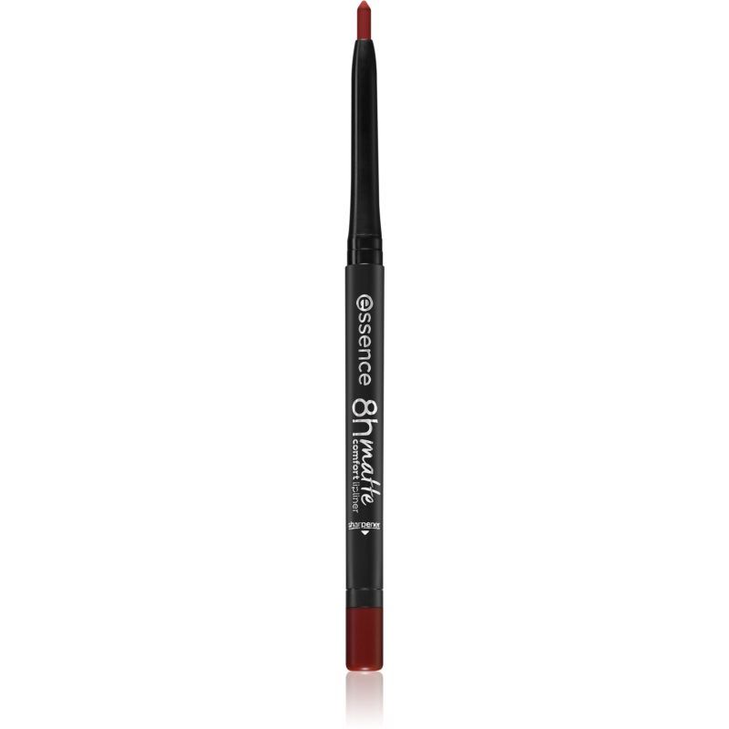 Essence 8h Matte Comfort matta-huultenrajauskynä mukana teroitin sävy 08 Dark Berry 0,3 g