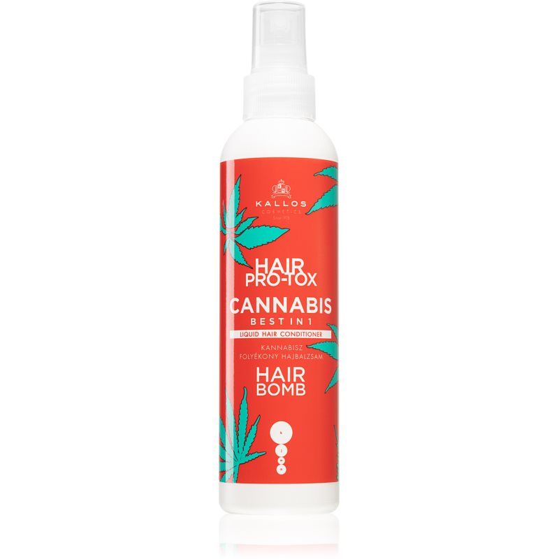 Kallos Hair Pro-Tox Cannabis hiuksiin jätettävä hoitoainesuihke sisältää hamppuöljyä 200 ml