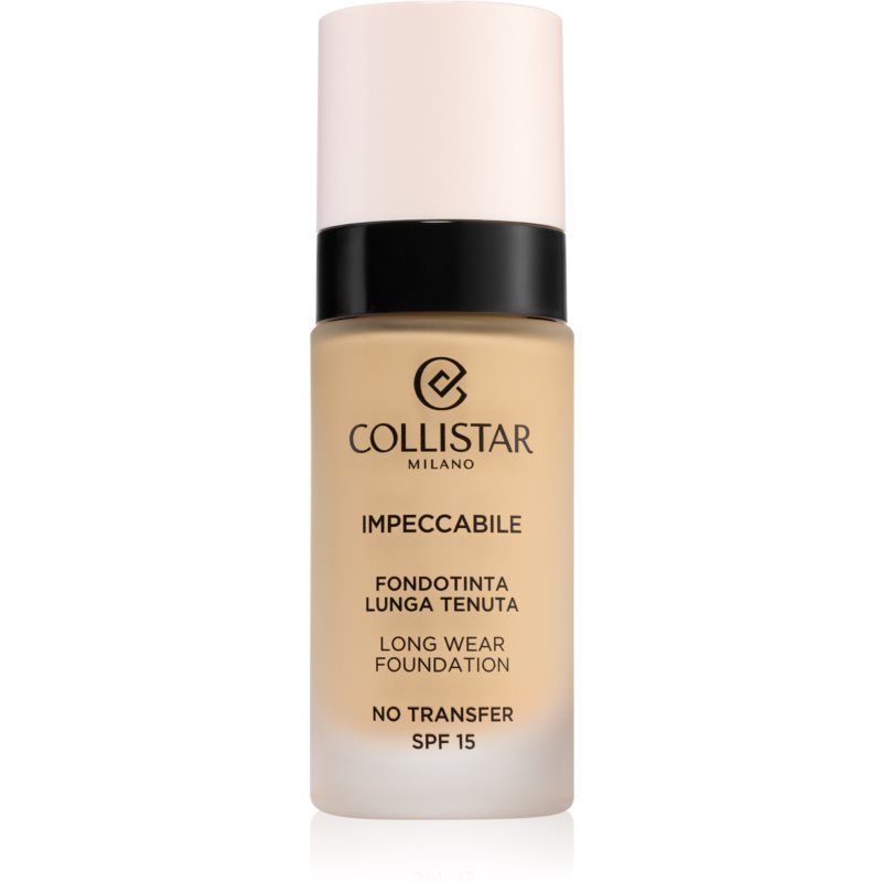 Collistar Impeccabile Long Wear Foundation pitkäkestoinen meikkivoide SPF 15 2G Golden Beige 30 ml