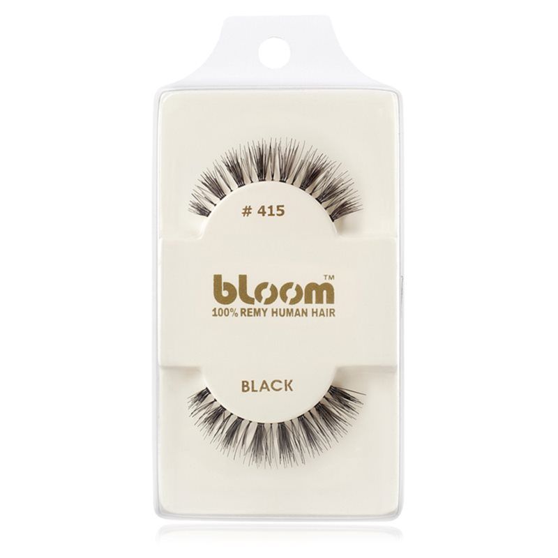 Bloom Natural liimattavat ripset aidoista hiuksista No. 415 (Black) 1 cm