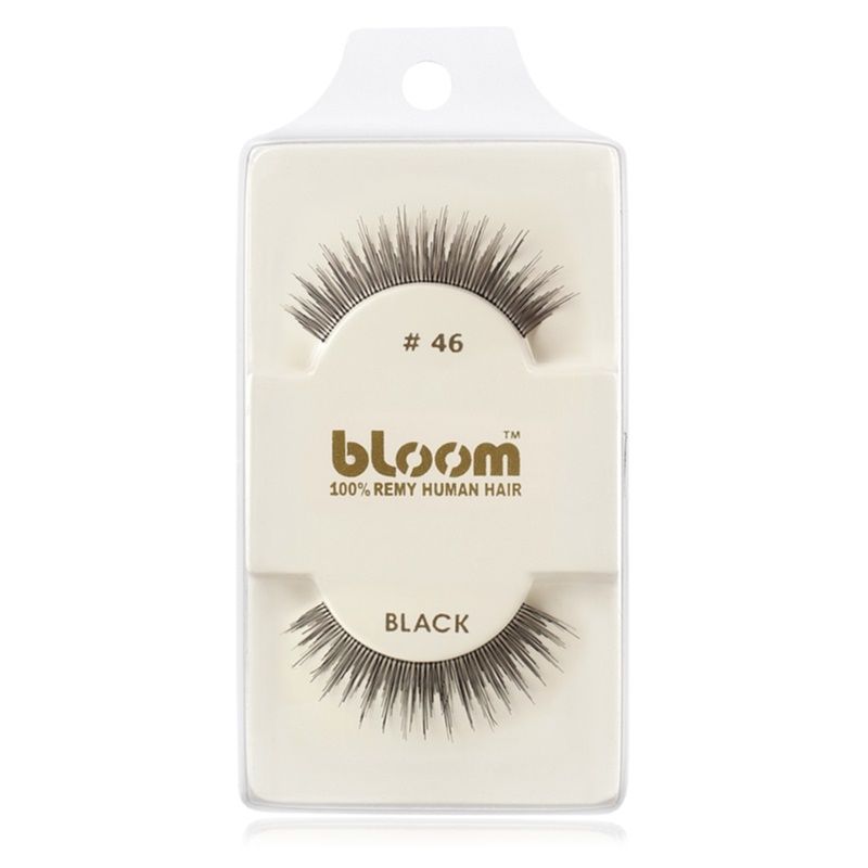 Bloom Natural liimattavat ripset aidoista hiuksista No. 46 (Black) 1 cm
