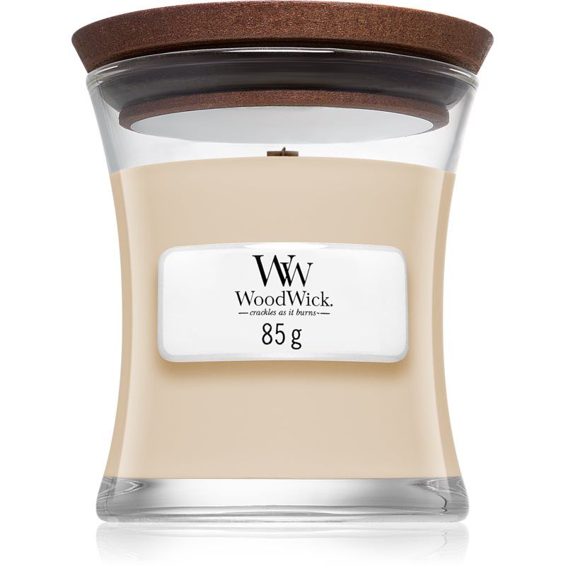 Woodwick White Honey Miel Blanc tuoksukynttilä sisältää puusydämen 85 g