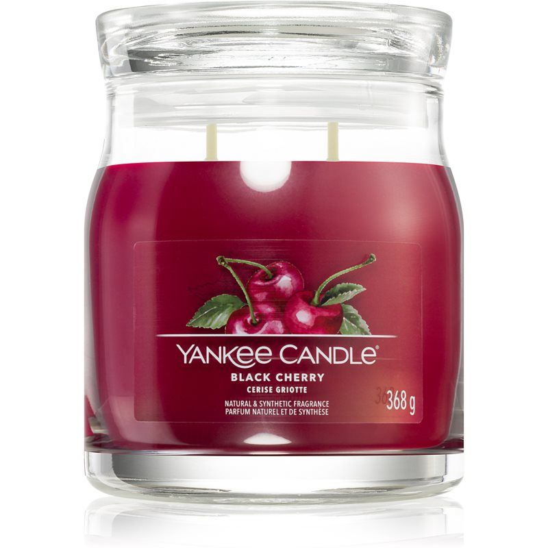 Yankee Candle Black Cherry tuoksukynttilä Signature 368 g