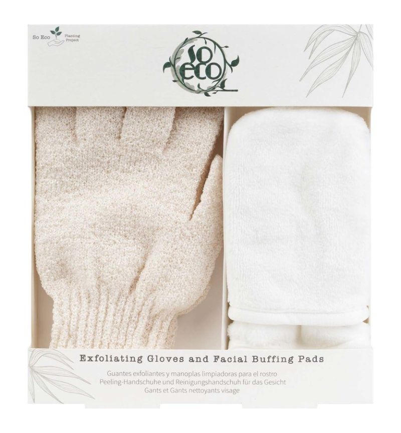 So Eco Exfoliating Gloves and Facial Buffing Pads 3 kpl