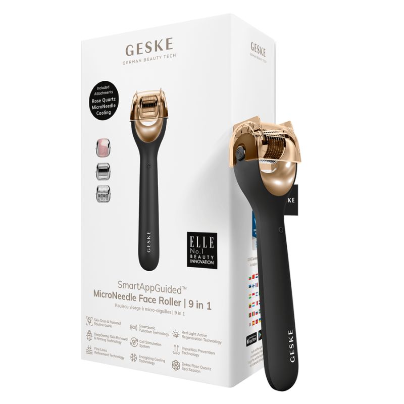 GESKE MicroNeedle Face Roller 9 in 1 – Gray