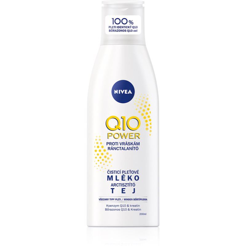 Nivea Q10 Power puhdistava kasvomaito ryppyjen ehkäisyyn 200 ml