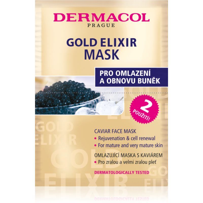 Dermacol Gold Elixir kasvonaamio sisältää kaviaaria 2x8 g