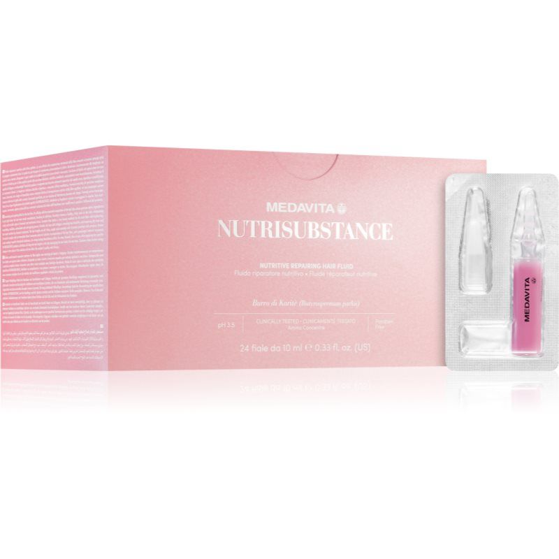 Medavita Nutrisubstance Nutritive Repairing Fluid syväravitseva hoito hiuksiin 24x10 ml
