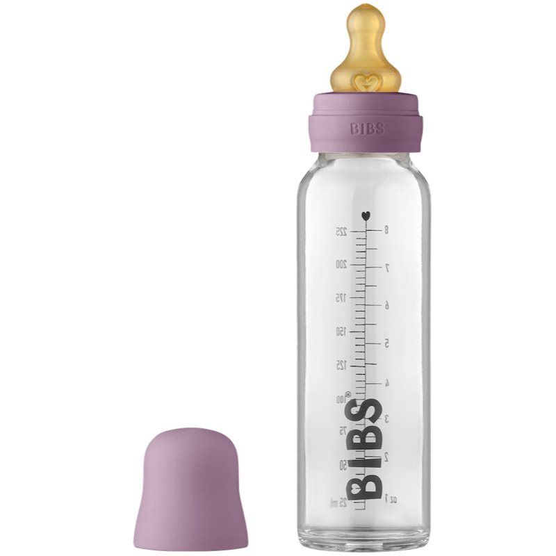BIBS Baby Glass Bottle 225 ml tuttipullo Mauve 225 ml