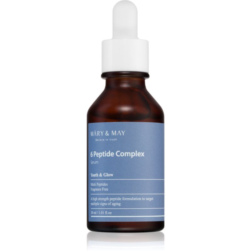 MARY & MAY 6 Peptide Complex tehokkaasti elvyttävä seerumi ryppyjä ehkäisevä vaikutus 30 ml
