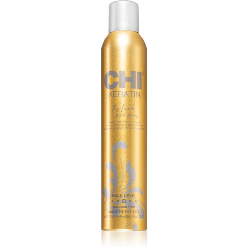 CHI Keratin Flex Finish hiuslakka sisältää keratiinia 284 ml