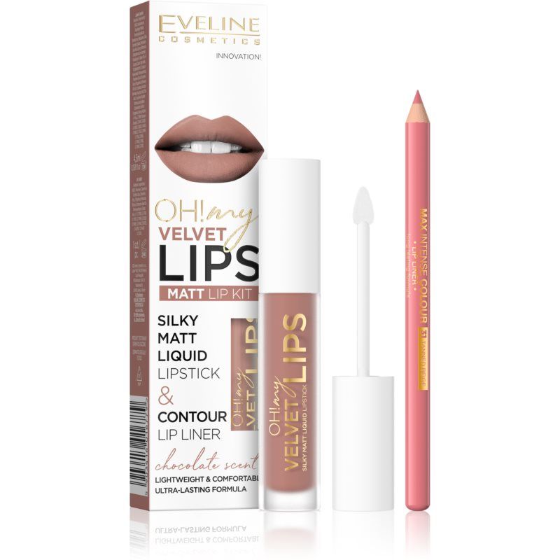 Eveline Cosmetics OH! my LIPS Velvet huulimeikkisetti 11 Cookie Milkshake 1 kpl