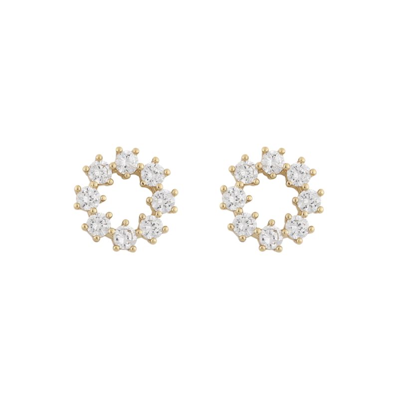 Snö Of Sweden Lurie Round Earring – Gold/Clear