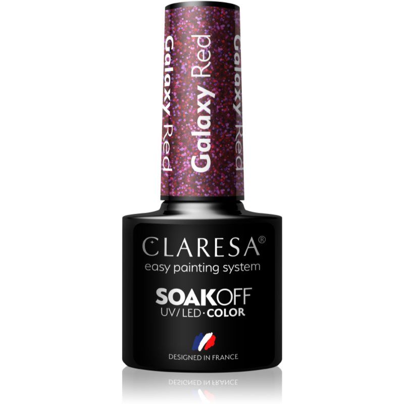 Claresa SoakOff UV/LED Color Galaxy geelikynsilakka sävy Red 5 g
