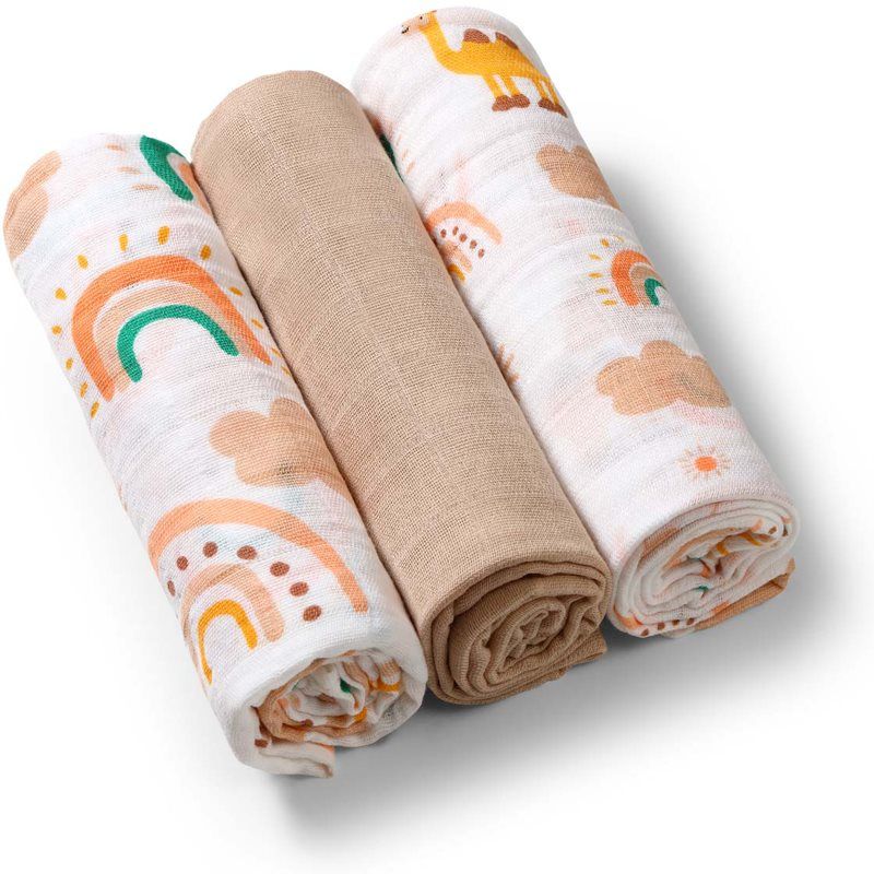 BabyOno Take Care Muslin Diapers kestovaipat Beige 3 kpl