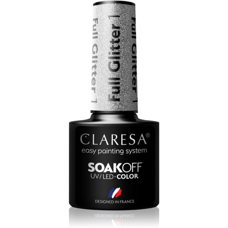 Claresa SoakOff UV/LED Color Full Glitter geelikynsilakka sävy 1 5 g