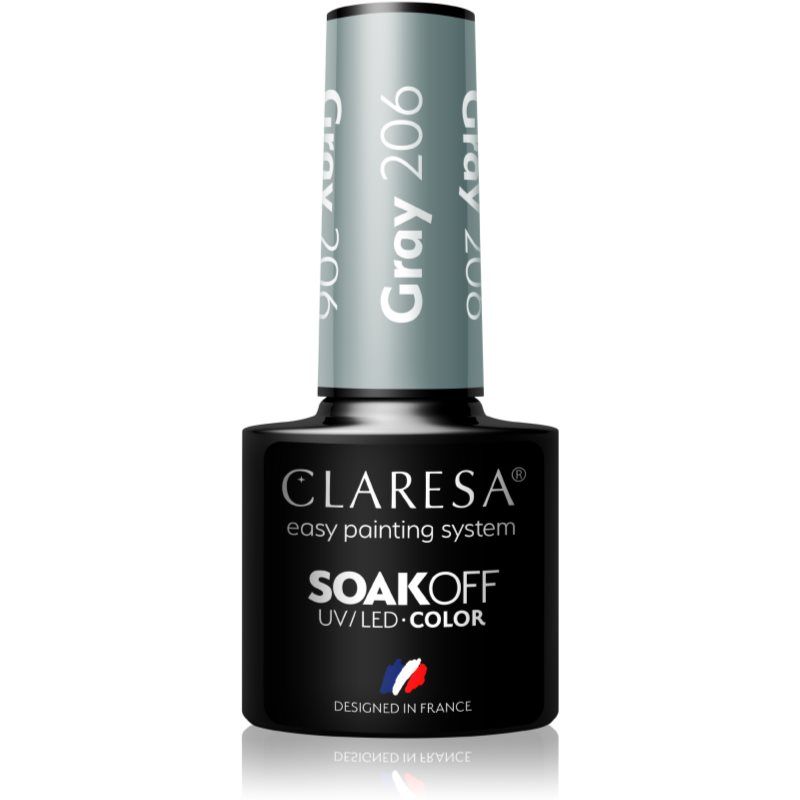 Claresa SoakOff UV/LED Color Savanna Vibes geelikynsilakka sävy Gray 206 5 g