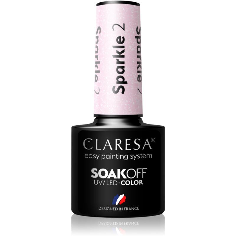 Claresa SoakOff UV/LED Color Sparkle geelikynsilakka sävy 2 5 g