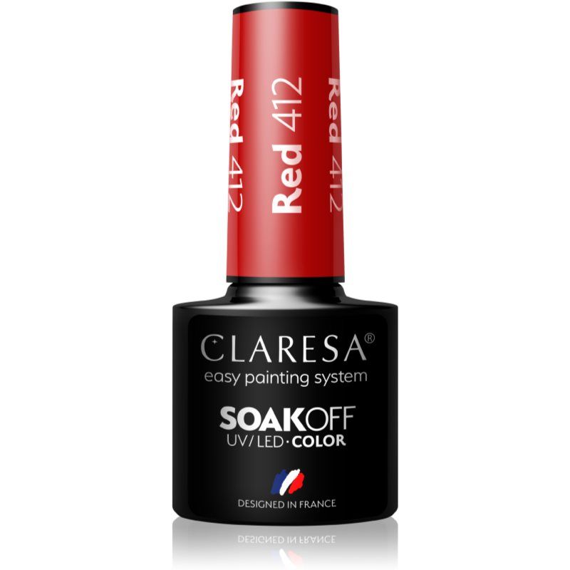 Claresa SoakOff UV/LED Color Take Me To The River geelikynsilakka sävy Red 412 5 g