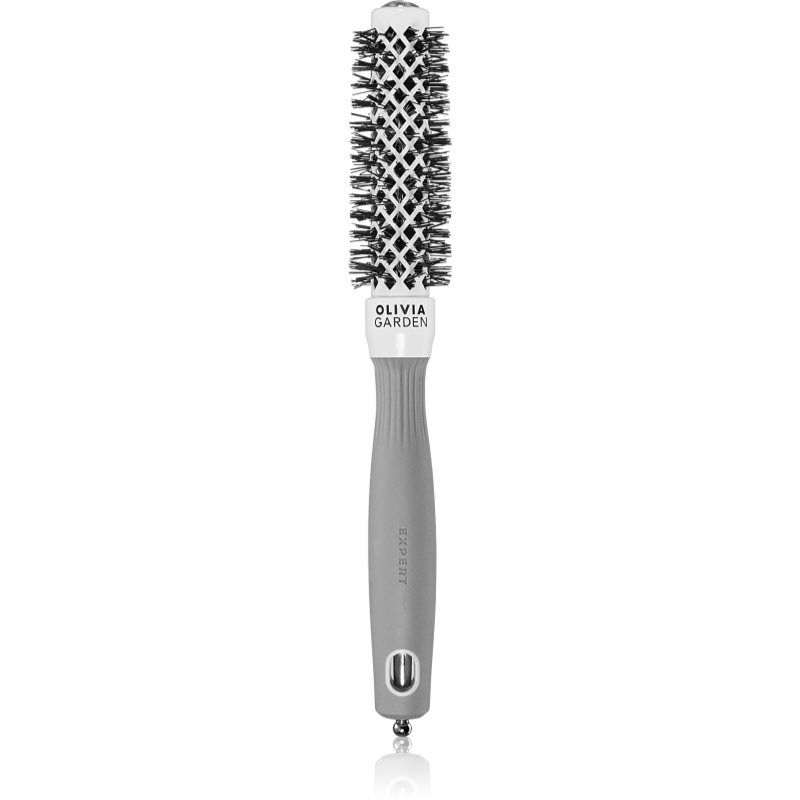 Olivia Garden Expert Shine Wavy Bristles White&Grey hiusharja pr?m?r 20 mm 1 kpl
