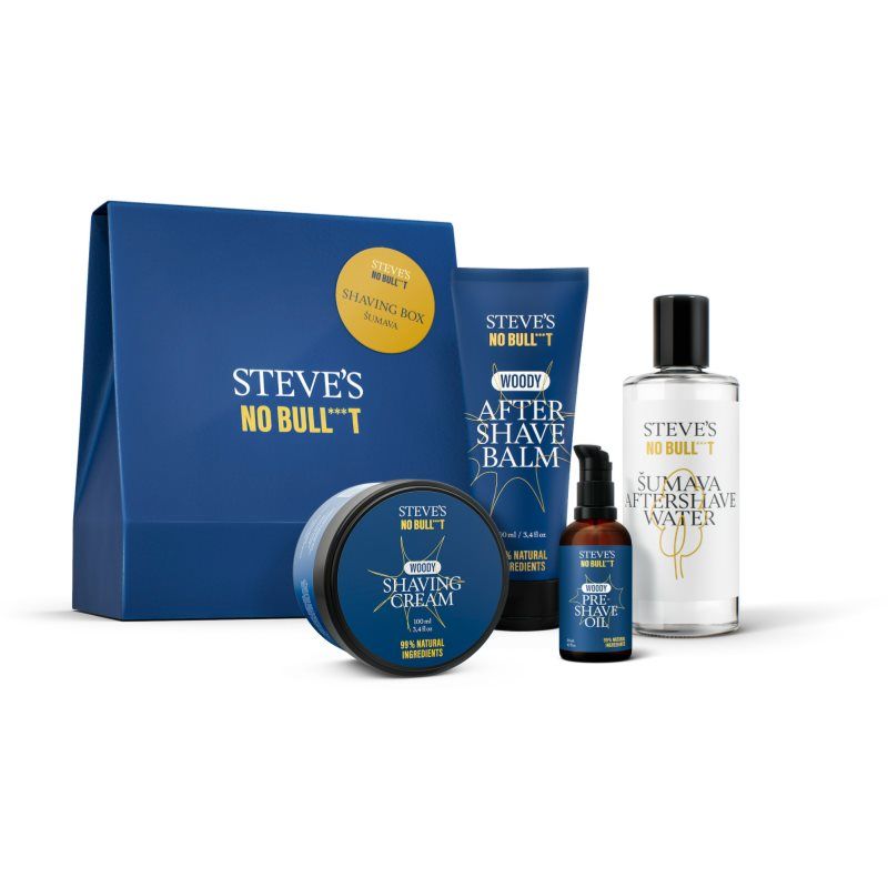 Steve's No Bull***t Shaving Box Šumava lahjasetti (parranajoon) miehille