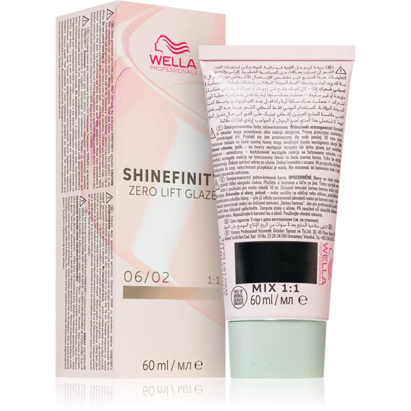 Wella Professionals Shinefinity Zero Lift Glaze hiusten puolikestoväri sävy 06/02 - Dark Sage 60 ml
