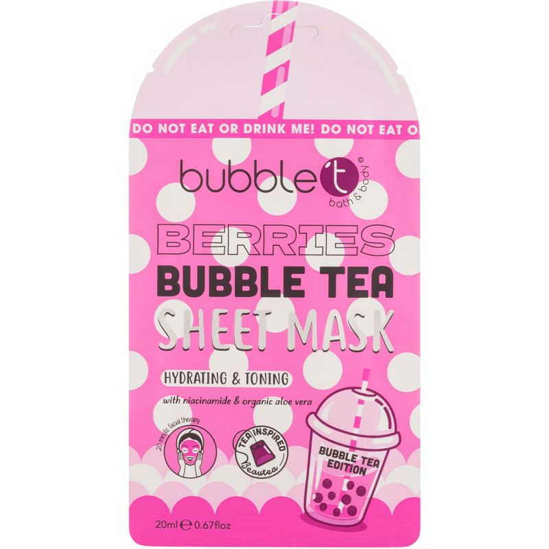 BubbleT Bubble Tea Sheet Mask  Berries