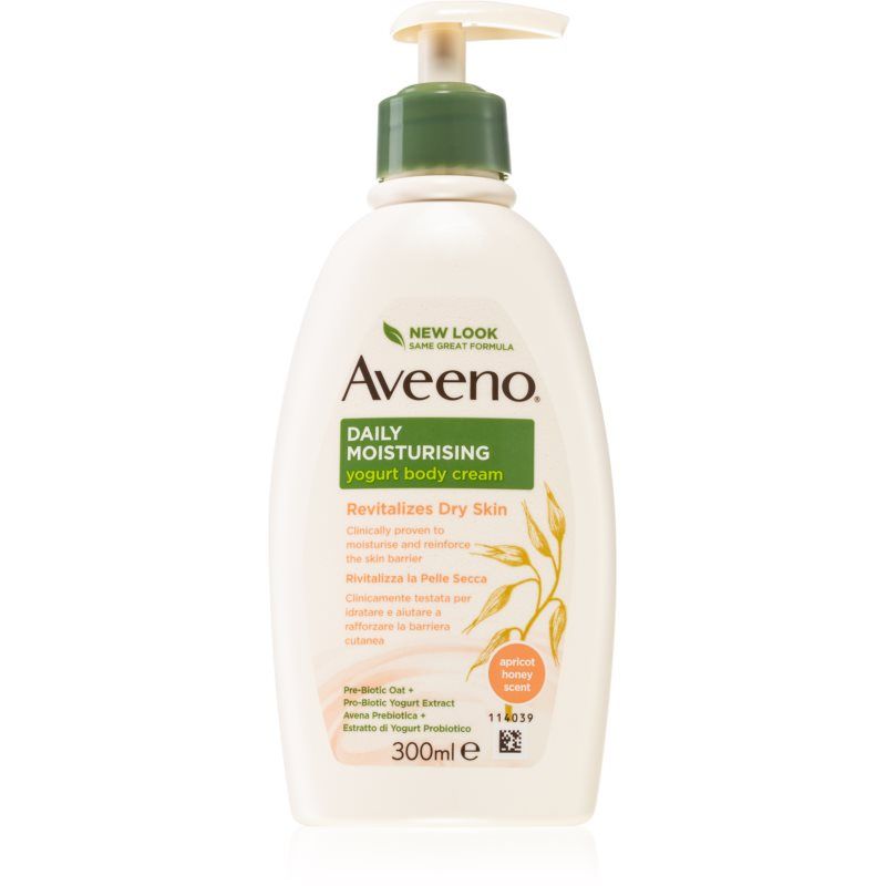 Aveeno Daily Moisturising Yoghurt body cream ravitseva vartalomaito Apricot & Yoghurt 300 ml