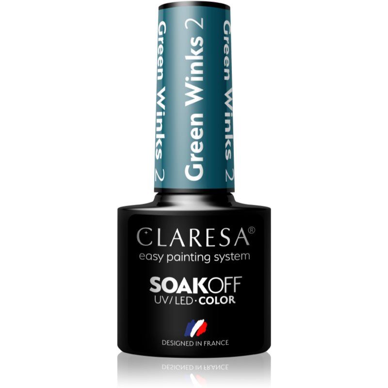 Claresa SoakOff UV/LED Color Green Winks geelikynsilakka sävy 2 5 g
