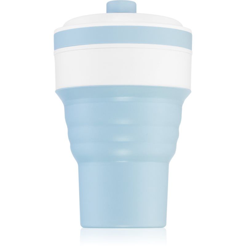 KidPro Collapsible Mug kuppi sisältää pillin Blue 350 ml