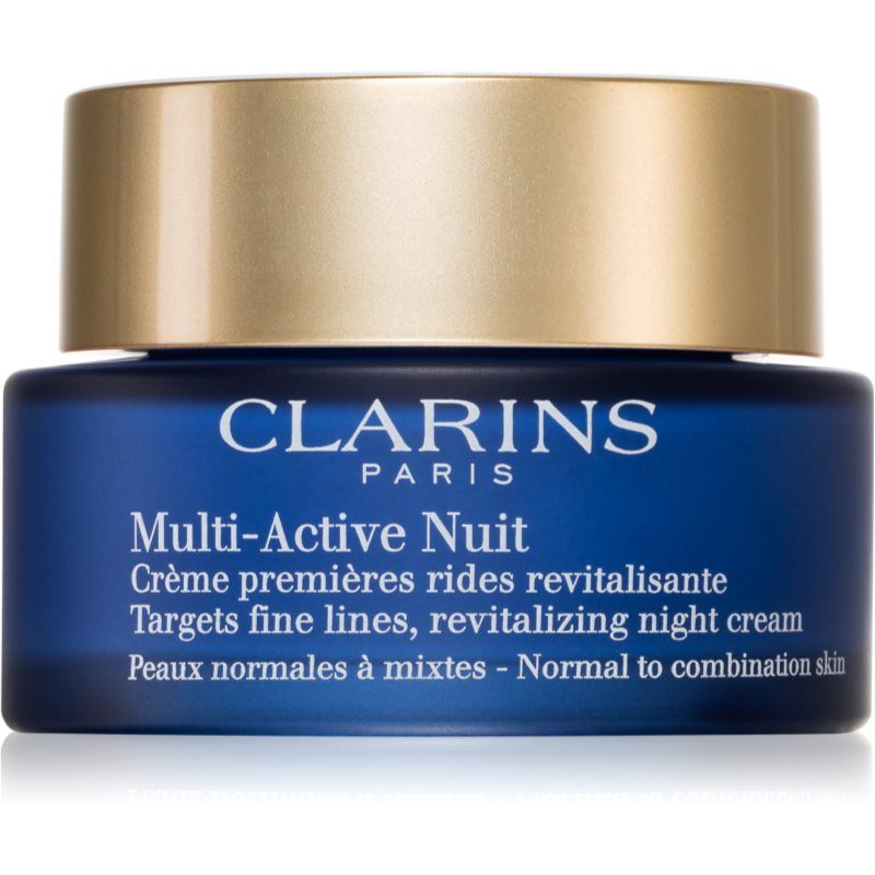 Clarins Multi-Active Night elvyttävä yövoide hienoille juonteille normaalille ja sekaiholle 50 ml