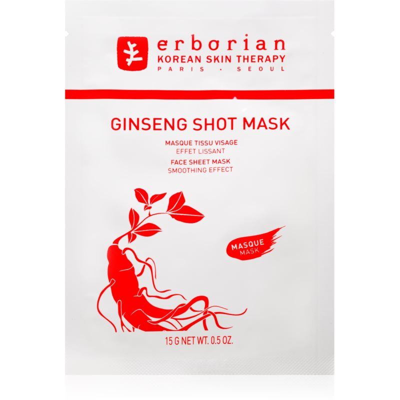Erborian Ginseng Shot Mask kangasnaamio silottava vaikutus 15 g