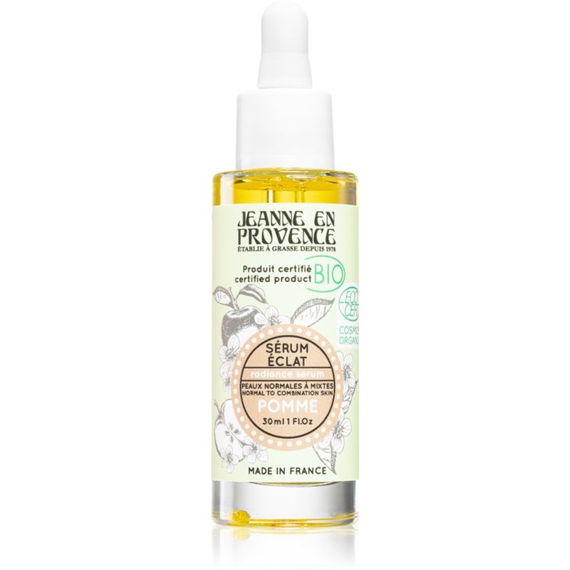 Jeanne en Provence BIO Apple kirkastava kasvoseerumi luomulaatua sisältää aprikoosiöljyä 30 ml